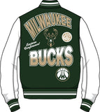 PRO STANDARED MILWAUKEE BUCKS V JACKET - BMB6515646 - OLIVE