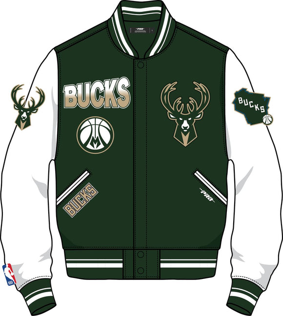 PRO STANDARED MILWAUKEE BUCKS V JACKET - BMB6515646 - OLIVE