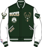 PRO STANDARED MILWAUKEE BUCKS V JACKET - BMB6515646 - OLIVE