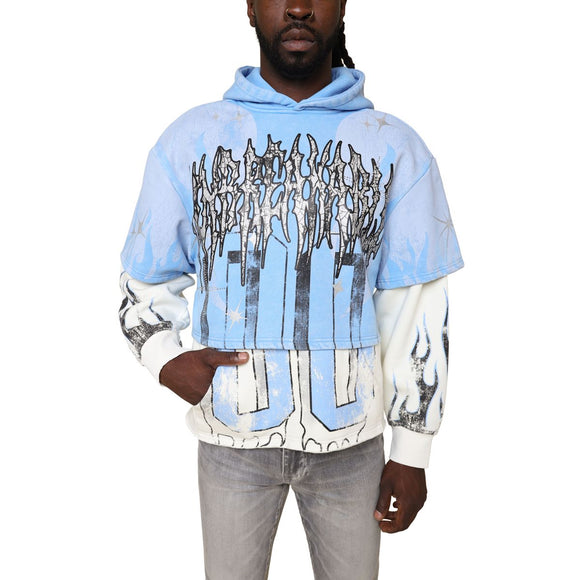 SMOKE RISE UNBREAKABLE HOODIE - FO25617 - CAROLINA BLU