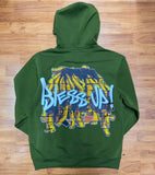 PJ MARK GRAPHIC HOODIE - F25101 - OLIVE