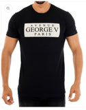 AVENUE GEORGE V PARIS T-SHIRT - GV-2362 - BLACK
