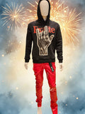 EXALTE HARMONY EMBELLISHED HOODIE - BLACK