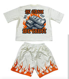 FOCUS TRUST THE PROCESS SHORT MESH SET - 80793 - IVORY