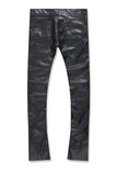 JORDAN CRAIG PU LEATHER STACKED PANTS - JRF2250 - BLACK