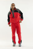 KINDRED RHINESTONE NYLON TRACK SUIT - KD2236SET - RED/BLACK