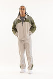 KINDRED RHINESTONE NYLON TRACK SUIT - KD2236SET - KHAKI/GREEN