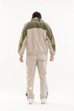 KINDRED RHINESTONE NYLON TRACK SUIT - KD2236SET - KHAKI/GREEN