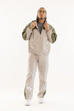 KINDRED RHINESTONE NYLON TRACK SUIT - KD2236SET - KHAKI/GREEN