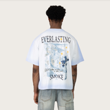 SMOKE RISE "IRIS" WIDE CROP FIT T-SHIRT - KT26S432 -WHITE