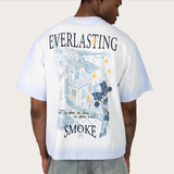 SMOKE RISE "IRIS" WIDE CROP FIT T-SHIRT - KT26S432 -WHITE