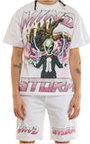 KDNK "MIND STORM" SHORT SET - KNC035 - WHITE