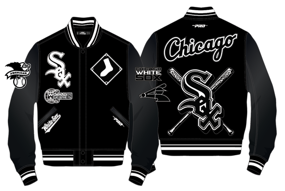 PRO STANDARED CHICAGO WHITE SOX M RIB WOOL VARSITY JACKET - LCW6315393 - BLACK
