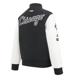 KIDS PRO STANDARD VARSITY JACKET WHITE SOX -  BLK/WHI