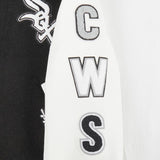 KIDS PRO STANDARD VARSITY JACKET WHITE SOX -  BLK/WHI