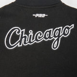 KIDS PRO STANDARD VARSITY JACKET WHITE SOX -  BLK/WHI