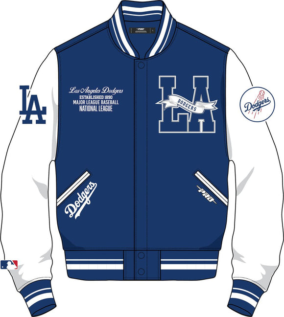 PRO STANDARED LOS ANGELES DODGERS  WOOL VARSITY JACKET - LLD6314810 - BLUE