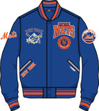 PRO STANDARED NEW YORK METS CREST EMBLEM WOOL VARSITY JACKET -LNM639259 - BLUE