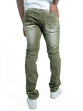 MAKOBI "BIONCO" DENIM JEANS - M1753 - OLIVE