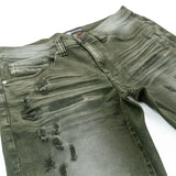 MAKOBI "BIONCO" DENIM JEANS - M1753 - OLIVE