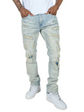 B&T MAKOBI ROMANO DENIM JEANS - M1934 - LIGHT WASH