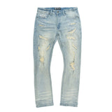 B&T MAKOBI ROMANO DENIM JEANS - M1934 - LIGHT WASH