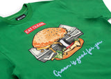 MAKOBI "VEGAN BURGER" T-SHIRT - M306 - GREEN