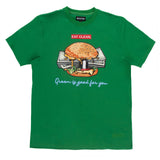MAKOBI "VEGAN BURGER" T-SHIRT - M306 - GREEN