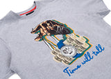 B&T MAKOBI "TIME WILL TELL" T-SHIRT -M329 - GREY