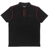 MAKOBI RICCI CORE POLO TEE - M344 - BLACK/RED