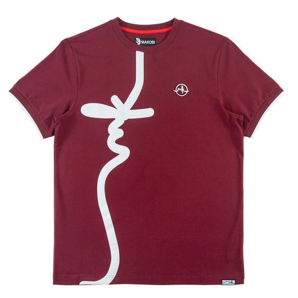 MAKOBI SORRENTO TEE - M395 - BURGUNDY