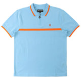 MAKOBI MORADI POLO SHIRT - M397 - LIGHT BLUE/ ORANGE