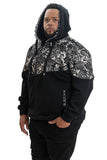 B&T MAKOBI VEROMA TAPESTRY ZIP-UP HOODIE - M4296 - BLACK