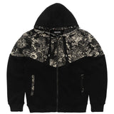 B&T MAKOBI VEROMA TAPESTRY ZIP-UP HOODIE - M4296 - BLACK