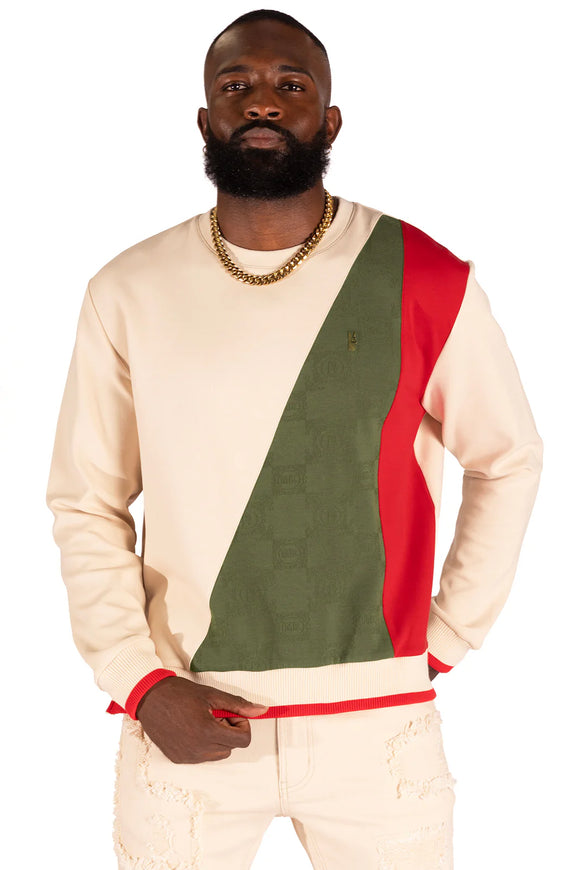 B&T MAKOBI BENINI CREWNICK SHIRT - M4348B - OAT