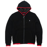 B&T MAKOBI AMALFI KNIT HOODIE - M4432B - BLACK