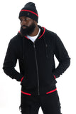 B&T MAKOBI AMALFI KNIT HOODIE - M4432B - BLACK