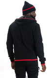 B&T MAKOBI AMALFI KNIT HOODIE - M4432B - BLACK