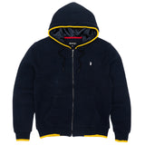 B&T MAKOBI AMALFI KNIT HOODIE - M4432B - NAVY