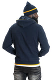 B&T MAKOBI AMALFI KNIT HOODIE - M4432B - NAVY