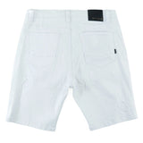 MAKOBI "AMATO" DENIM SHORT - M607 - WHITE