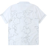(B&T) MAKOBI LEVONIA LINEN SHIRT & SHORT SET - M822B - WHITE
