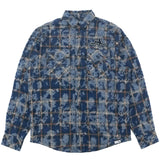 B&T MAKOBI BERTELI ACID PLAID SHIRT - M837 - NAVY