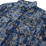B&T MAKOBI BERTELI ACID PLAID SHIRT - M837 - NAVY