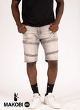 B&T MAKOBI NOAH DENIM SHORT - M967B - GRAY WASH