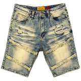 B&T MAKOBI NOAH DENIM SHORT - M967B - VINTAGE WASH