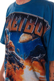 ROCKETBOY MEGA BLAST TEE - TEAL BLUE