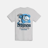 OUTRANK "BUSINESS CALL ONLY" T-SHIRT - OR3763 - SILVER