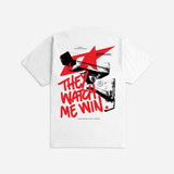 OUTRANK THEY WATCH ME WIN ULTRA HEAVYWEIGHT T-SHIRT - OR3885PR - WHITE PR