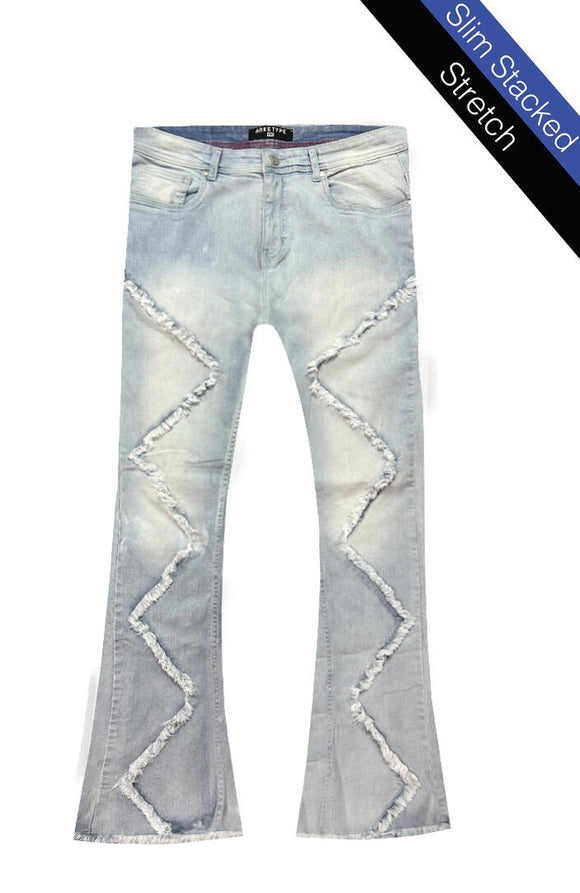 ARKETYPE STACKED JEANS - P2352 - LT BLUE